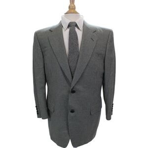 Canali Mens Blazer Gray Silk Check Button Size 52